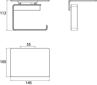 Emco Papierhalter mit Ablage loft 00103 chr – Bild 3