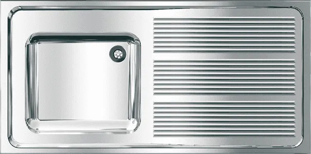 Aquarotter Gewerbespüle, MAXIMA, Edelstahl, 1200x382x600 mm, Tropfteil rechts