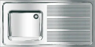 AR Gewerbespüle, MAXIMA, Edelstahl, 1200x382x600 mm, Tropfteil rechts