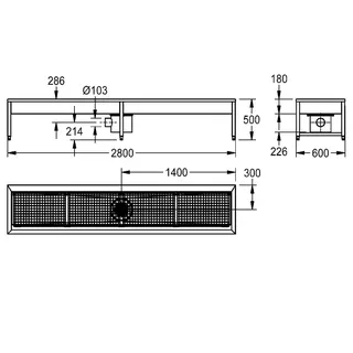 Aquarotter Stiefelreinigungsanl., SIRIUS, Edst., 2800x500x600 mm, 4 Reinigungsplätze – Bild 3