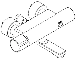 Aquarotter Wandbatterie, F5, elek., Thermostat, Schwenkauslauf, 215 mm, f. Netzteil – Bild 2