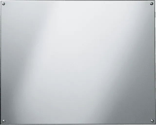 Aquarotter Spiegel, RODAN, Edelstahl, 500x400x1 mm, sichtbare Befestigung