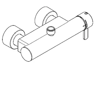 Aquarotter Thermostat-Wandbatterie, F5, EHM, für Bogen/Duschrohr, Hygieneoption – Bild 2