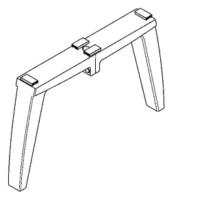 Aquarotter Brückenfuß, FUTURA exklusiv, MIRANIT, 125x565x970 mm – Bild 2