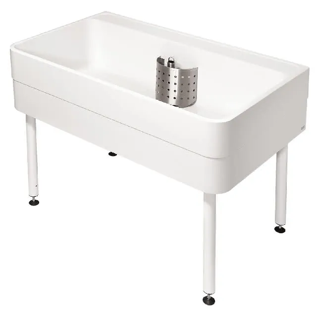 Aquarotter Werkraumbecken, SIRIUS, MIRANIT, 1100x800x700 mm, Unterbau