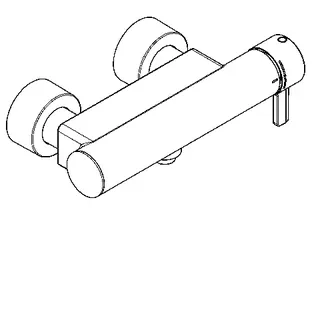 Aquarotter Thermostat-Wandbatterie, F5, EHM, für Handbrause, Hygieneoption – Bild 2