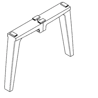 Aquarotter Brückenfuß, FUTURA exklusiv, MIRANIT, 125x665x950 mm – Bild 2