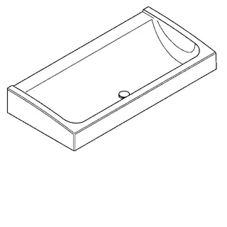 Aquarotter Waschrinne, FUTURA exklusiv, MIRANIT, 1200x170x570 mm, Ablaufventil – Bild 2