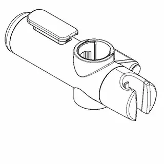 Aquarotter Duschkopfhalter, CONTINA, Kunststoff, für Stützgriffe mit 32 mm Durchmesser – Bild 2