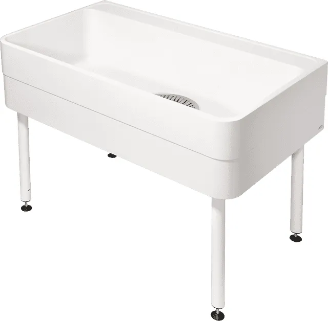 Aquarotter Werkraumbecken, SIRIUS, MIRANIT, 1100x800x700 mm, U-Bau, Schlammfang