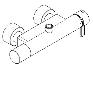 Aquarotter Thermostat-Wandbatterie, F5, EHM, für Bogen/Duschrohr, Hygieneeinheit – Bild 2