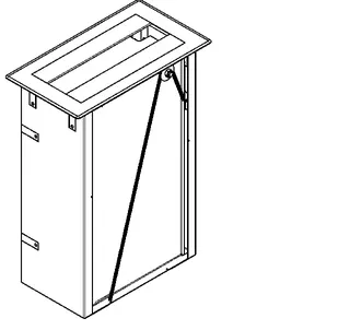 Aquarotter Papierhandtuchspender, RODAN, Edst., 330x445x180 mm, Einbau von oben/vorn – Bild 2