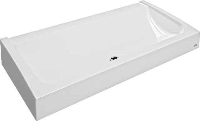 Aquarotter Waschrinne, FUTURA exklusiv, MIRANIT, 1400x170x570 mm, Ablaufventil