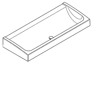 Aquarotter Waschrinne, FUTURA exklusiv, MIRANIT, 1400x170x570 mm, Ablaufventil – Bild 2