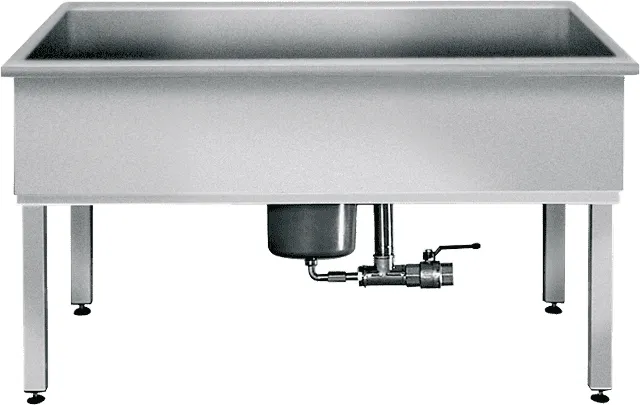Aquarotter Werkraumbecken, SIRIUS, Edelstahl, 1000x800x600 mm, U-Bau, Schlammfang