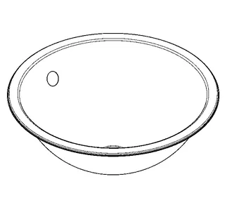 Aquarotter Rundbecken, RONDO, Edelstahl, 426x160 mm, Überlauf, hochglanz – Bild 2