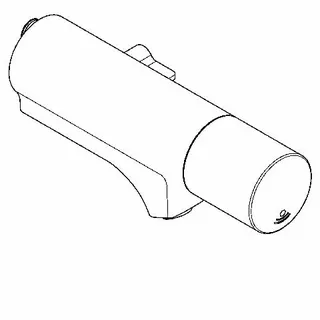 Aquarotter Wandbatterie, F5, elek., Schrägausl., Mischer, f. Armatureneinh./W.-Mont. – Bild 2