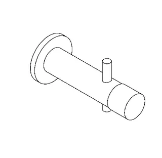 Aquarotter Kleiderhaken, Edelstahl, 80x42x39 mm, Wandmontage, mit Türstopper – Bild 2