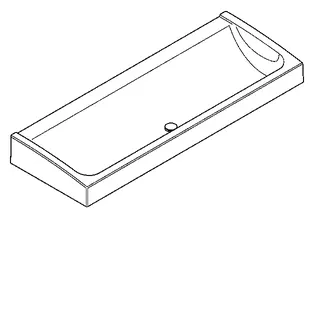 Aquarotter Waschrinne, FUTURA exklusiv, MIRANIT, 1600x170x570 mm, Ablaufventil – Bild 2