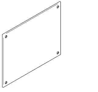 Aquarotter Spiegel, HEAVY DUTY, Edelstahl, 490x390x7 mm, diebstges. Befestigung – Bild 2