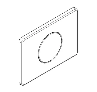Aquarotter Betätigungsplatte, Edelstahl, 207x148 mm, für Spülkasten – Bild 2