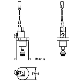 Aquarotter Oberteil, f. Magnet-Druckspüler DN20, mit Magnetaufsatz, 24 VDC, 2000104418 – Bild 3