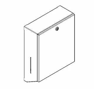 Aquarotter Papierhandtuchsp., RODAN, Edst., 275x355x112 mm, Aufputz – Bild 2
