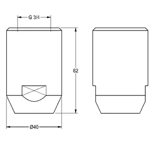 Aquarotter Notduschkopf, DN20, grün, 65 l/min, G3/4 – Bild 3