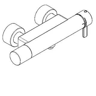 Aquarotter Thermostat-Wandbatterie, F5, EHM, für Handbrause, Hygieneeinheit – Bild 2