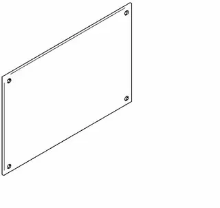 Aquarotter Spiegel, HEAVY DUTY, Edelstahl, 590x390x7 mm, diebstges. Befestigung
