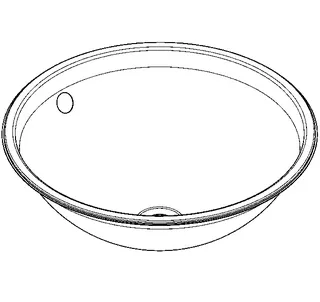 Aquarotter Rundbecken, RONDO, Edelstahl, 456x165 mm, Überlauf, hochglanz – Bild 2
