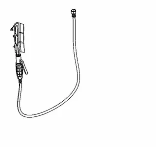 Aquarotter Handbürste, SIRIUS, Hebelventil, Schlauch 1400 mm – Bild 2