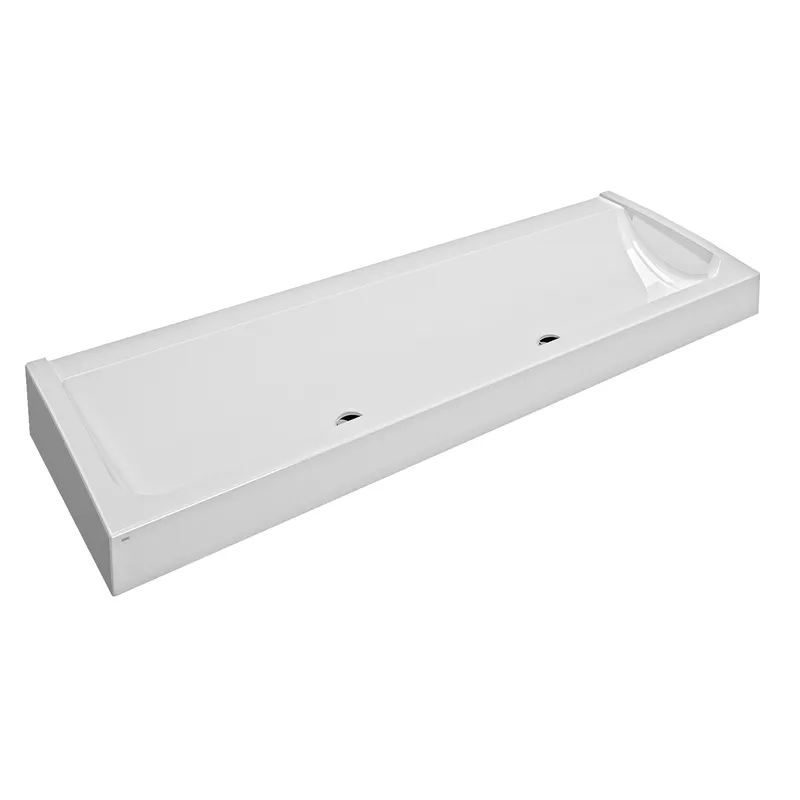 Aquarotter Waschrinne, FUTURA exklusiv, MIRANIT, 2100x170x570 mm, 2 Ablaufventile