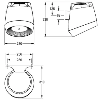 Aquarotter Haartrockner, F5, Kunststoff, IR, 280x331x307 mm, Hgrau/Gelb, 230 VAC – Bild 3