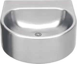 Aquarotter Einzelwaschtisch, ANIMA, Edelstahl, 460x230x490 mm, mit Hahnloch
