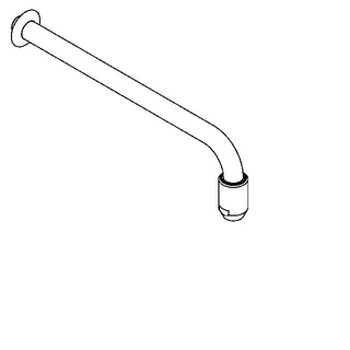 Aquarotter Notduschkopf, DN20, grün, 65 l/min, mit Wandarm – Bild 2
