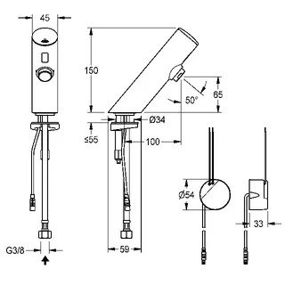 Aquarotter Standventil, F3, elek., o. Mischung, 6l, UP-Netzteil 230 VAC – Bild 3