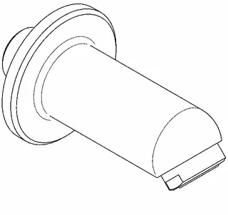 Aquarotter Wandauslauf, DN15, Ausladung 75 mm – Bild 2