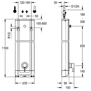 Aquarotter Duschpaneel, F5, Edst., Thermostat, EHM, für Duschkopf, Hygieneeinheit – Bild 3