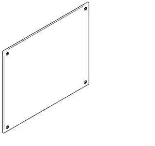 Aquarotter Spiegel, HEAVY DUTY, Edelstahl, 590x490x7 mm, diebstges. Befestigung
