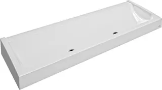 Aquarotter Waschrinne, FUTURA exklusiv, MIRANIT, 2400x170x570 mm, 2 Ablaufventile