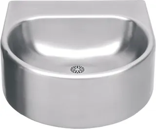 Aquarotter Einzelwaschtisch, ANIMA, Edelstahl, 460x230x490 mm, ohne Hahnloch