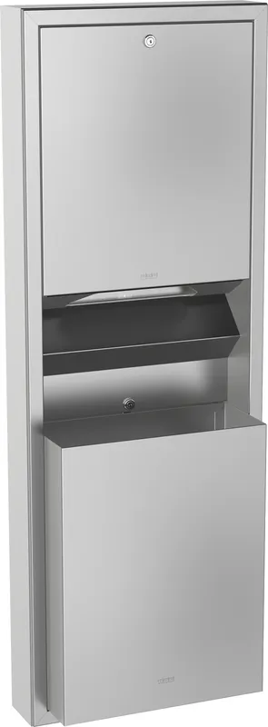 Aquarotter Papier-Abfall-Kombi, RODAN, Edst., 411x1148x171 mm, Aufputz, ca. 23 l
