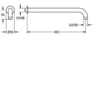 Aquarotter Wandarm, für Notduschkopf DN20, grün – Bild 3