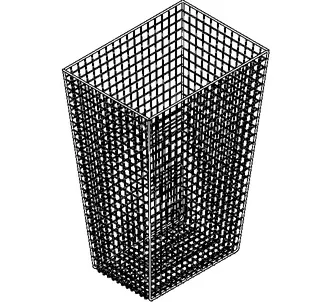 Aquarotter Abfallbehälter, RODAN, Edelstahl, 350x505x252 mm, ca. 31 l – Bild 2
