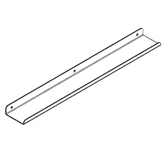 Aquarotter Ablage, HEAVY DUTY, Edelstahl, 600x30x80 mm, Aufputz – Bild 2