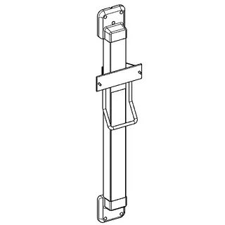 Aquarotter Höhenverst., F5, f. Haartrockner, 250x1200x140 mm, Silber/Weiß – Bild 2