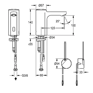 Aquarotter Standventil, F5, elek., o. Mischung, 5l, UP-Netzteil 230 VAC – Bild 3