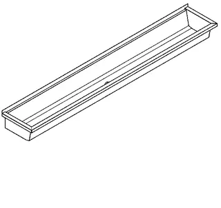 Aquarotter Waschrinne, PLANOX, Edelstahl, W.-Mont., 2400x210x382 mm, o. Arm-bank – Bild 2