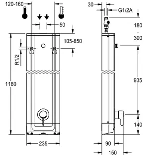 Aquarotter Duschpaneel, F5, Edst., Thermostat, EHM, für Duschkopf, Hygieneoption – Bild 3